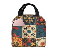 Sac à déjeuner isotherme avec motifs anciens - Durable et élégant avec une feuille d'aluminium épaisse, sac à déjeuner entièrement isolé pour homme et femme.