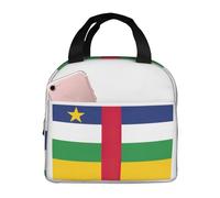 Sac à déjeuner isotherme avec poche avant pour le travail et le pique-nique Motif drapeau de l'Afrique centrale