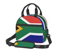 Sac à déjeuner isotherme de grande capacité Motif drapeau de l'Afrique du Sud - Pour femmes, hommes, étudiants, voyages
