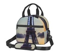 Sac à déjeuner isotherme de grande capacité Motif Tour Eiffel Pour femmes hommes étudiants voyage