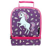 Sac à Déjeuner Isotherme de Haute Qualité | Sac Repas Enfants | Double Compartiment | Sac à Lunch Portatif à Compartiments Séparés Réutilisable | Lunchbox et Boite a gouter enfant| École Primaire