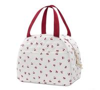 Sac à déjeuner isotherme en coton conçu pour une utilisation portable au travail ou en voyage, intérieur spacieux pour conteneurs et collations (Stitchlarge cher)