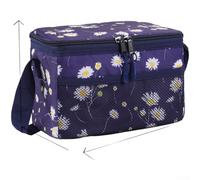 Sac à déjeuner isotherme en tissu Oxford motif floral 23 cm (E)