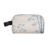Sac à déjeuner isotherme léger pour adolescents - Garde les aliments au chaud - Pour l'école/pique-nique - Bleu poudré - Motif feuille bleue