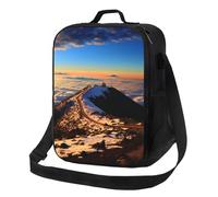 Sac à déjeuner isotherme Mauna Kea Summit Sunset réutilisable, étanche avec bandoulière réglable, pour le travail, les voyages, l'extérieur