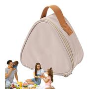 Sac à déjeuner isotherme - Petit sac isotherme de 14 cm avec poignée, en coton perlé thermique avec design compact, sacs de pique-nique, sac fourre-tout pour femme, bureau, voyage, école