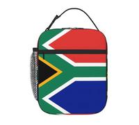 Sac à déjeuner isotherme polyvalent de grande capacité avec drapeau de l'Afrique du Sud, élégant et durable, adapté pour le travail, les voyages et l'école