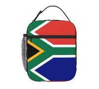 Sac à déjeuner isotherme polyvalent de grande capacité avec drapeau de l'Afrique du Sud, élégant et durable, adapté pour le travail, les voyages et l'école