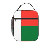 Sac à déjeuner isotherme polyvalent de grande capacité avec drapeau de Madagascar élégant et durable, adapté pour le travail, les voyages et l'école