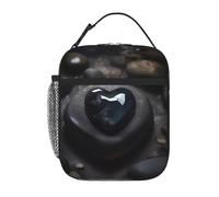 Sac à déjeuner isotherme polyvalent de grande capacité avec pierre d'amour mystérieuse, élégant et durable, adapté pour le travail, les voyages et l'école
