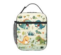 Sac à déjeuner isotherme polyvalent de grande capacité, joli petit dinosaure, élégant et durable, adapté pour le travail, les voyages et l'école