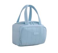 Sac à déjeuner isotherme pour femme - Double pont - Sac à déjeuner bouffant - Sangles anti-fuite - 12L - Poches pour travail, pique-nique, voyage, plage (rose) (bleu, S)