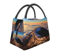 Sac à déjeuner isotherme pour homme et femme adulte réutilisable Mauna Kea Summit Sunset Sac isotherme de grande capacité pour le bureau, le travail, le pique-nique