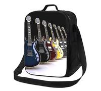 Sac à déjeuner isotherme pour homme et femme, boîte à déjeuner en forme de guitare électrique pour bureau, travail, pique-nique, sacs isothermes étanches avec bandoulière pour adultes, sacs à repas