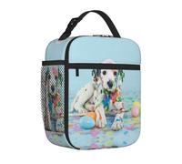 Sac à déjeuner isotherme pour homme et femme - Boîte à déjeuner réutilisable motif petit chiot dalmatien pour adulte pour bureau, pique-nique
