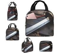 Sac à déjeuner isotherme pour homme et femme - Épée de samouraï japonaise - Sac fourre-tout pour pique-nique et travail