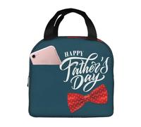 Sac à déjeuner isotherme pour homme et femme - Happy Father's Day - Petite boîte à déjeuner douce pour adulte pour homme et femme, sac isotherme tendance pour voyage, sac fourre-tout pour femme et