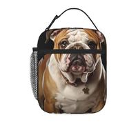Sac à déjeuner isotherme pour homme et femme, motif bouledogue anglais, sac fourre-tout pour pique-nique, travail