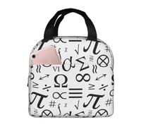 Sac à déjeuner isotherme pour homme et femme - Motif symbole mathématique - Petite boîte à déjeuner douce et amusante pour homme et femme - Sac isotherme tendance pour voyage, sac fourre-tout pour