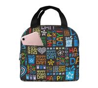 Sac à déjeuner isotherme pour homme et femme - Petite boîte à déjeuner « Happy Father Day » pour homme et femme, sac isotherme doux et imperméable pour voyage, sac fourre-tout pour femme et homme