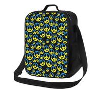 Sac à déjeuner isotherme pour homme et femme, sac fourre-tout réutilisable pour travail, voyage, signe de paix, sac isotherme de grande capacité