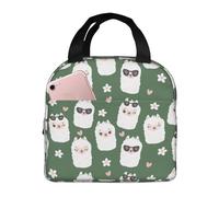Sac à déjeuner isotherme pour homme et femme - Visages d'alpaga doux pour homme et femme, sac isotherme tendance pour voyage, sac fourre-tout pour femme et homme