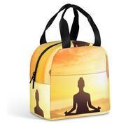 Sac à déjeuner isotherme pour yoga et méditation pour homme et femme, étanche, résistant aux taches, réutilisable, sac fourre-tout pour le travail, les voyages, l'extérieur