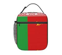 Sac à déjeuner isotherme réutilisable avec imprimé drapeau de la Biélorussie Facile à transporter Camping Randonnée Routine quotidienne
