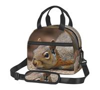 Sac à déjeuner isotherme réutilisable avec imprimé écureuil qui vient de se coucher pour homme et femme - Sac à déjeuner portable pour le travail, le pique-nique, le camping