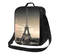 Sac à déjeuner isotherme réutilisable et étanche pour homme et femme Motif Paris Tower