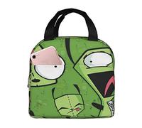 Sac à déjeuner isotherme réutilisable et portable Invader Anime Zim pour l'extérieur, le bureau, le pique-nique, 21,6 x 20,3 x 12,7 cm