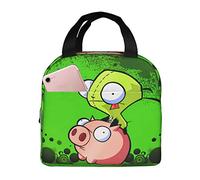 Sac à déjeuner isotherme réutilisable et portable Invader Anime Zim pour l'extérieur, le bureau, le pique-nique, 21,6 x 20,3 x 12,7 cm