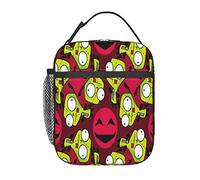Sac à déjeuner isotherme réutilisable et portable Invader Anime Zim pour l'extérieur, le bureau, le pique-nique, 25,4 x 10,2 x 20,3 cm