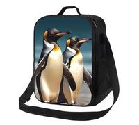 Sac à déjeuner isotherme réutilisable pour femme - Pour adulte - Motif pingouin élégant - Boîte à déjeuner étanche