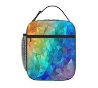 Sac à déjeuner isotherme triangle arc-en-ciel pour homme et femme, réutilisable, étanche, pour bureau, pique-nique