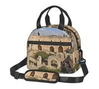 Sac à déjeuner Israel at The Tower of David pour homme et femme, boîte à déjeuner isotherme réutilisable avec sangle réglable, grande capacité, étanche pour le travail, les voyages, le bureau