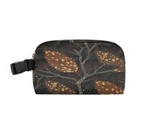 Sac à déjeuner mains libres pour femme avec boucle - Sac isotherme pour le travail et l'école - Branche de feuille marron - Bolso para comida de Trabajo Mujer