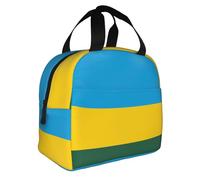 Sac à déjeuner motif drapeau du Rwanda multifonctionnel design élégant et grande capacité pour le travail, l'école et l'extérieur