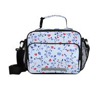 Sac à déjeuner pervenche style campagnard pour garçons avec bandoulière pour adultes