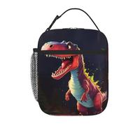 Sac à déjeuner portable avec imprimé dinosaure à grande bouche, garde au chaud/froid, sac fourre-tout réutilisable pour le travail, le pique-nique ou les voyages