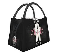 Sac à déjeuner portable BTS pour femme, réutilisable, sac isotherme pour le déjeuner, sac à main pour homme et femme, travail, pique-nique