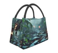 Sac à déjeuner portable, isotherme et isotherme avec imprimé Forgotten Forest