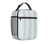 Sac à déjeuner portable pour femme/homme, isolé, éléments inspirés de la culture, motif géométrique étoiles orientales, boîte à déjeuner isotherme réutilisable pour bureau, travail, école, pique-nique