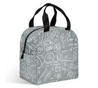 Sac à déjeuner pour adulte avec questions mathématiques, étanche et isotherme avec fermeture éclair et plusieurs poches, boîte à déjeuner de grande capacité pour bureau, travail, pique-nique