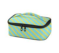 Sac à déjeuner pour enfants Motif rayé jaune bleu vif Boîte à déjeuner Office loncheras Bonitas termicas para Mujer