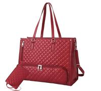 Sac à déjeuner pour femme - 2 en 1 - Sac à main - Sac à main pour ordinateur portable 15,6" - Grand sac de travail pour femme, rouge bordeaux, 36 x 15.2 x 13.9 cm