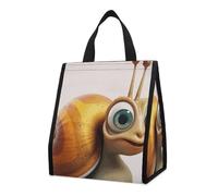 Sac à déjeuner pour femme et homme - Jolie boîte à déjeuner isotherme réutilisable et portable - Motif escargot de dessin animé - Pour le travail, le bureau, les voyages