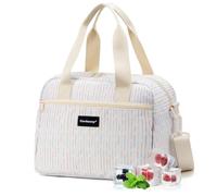 Sac à déjeuner pour femme, sac à déjeuner congelable avec poche de glace intégrée, sac à déjeuner isotherme portable, petit sac isotherme, petit sac à déjeuner réutilisable pour le travail, les