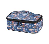 Sac à déjeuner pour filles Bleu océan à rayures pour homme College lonchera para comida Mujer
