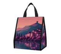 Sac à déjeuner pour homme et femme - Jolie boîte à déjeuner isotherme réutilisable et portable - Illustration animée - Sac fourre-tout pour le travail, le bureau, les voyages